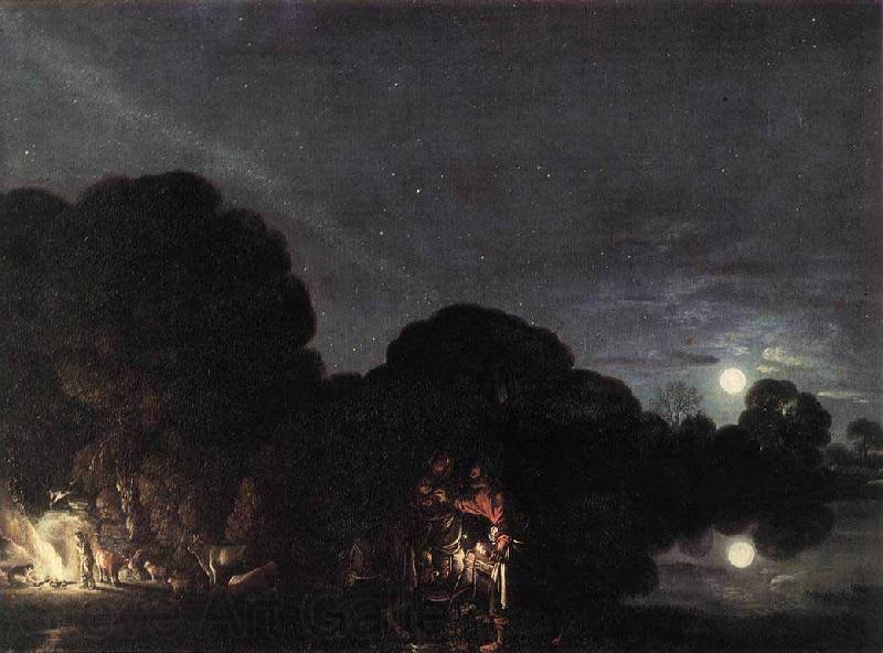 Adam Elsheimer The Flight into Egypt Germany oil painting art